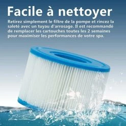 REGALI For Intex S1 Lot De 4 Cartouches De Rechange Pour Filtre à Pour Jardin Extérieur Type S1 PureSpa Easy Set Pool Filter Cartridges -Accessoire Piscine 58282036 4