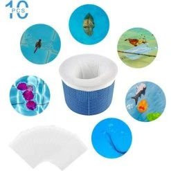 CADEAUX Chaussette Skimmer, Filtre Jetable Pour Skimmer Piscine & Spa Net Skim Nettoyage De Piscine Enlever Les Poils De Chien, Les Petites Particules (10pcs) -Accessoire Piscine 58282267 3