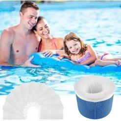 CADEAUX Chaussette Skimmer, Filtre Jetable Pour Skimmer Piscine & Spa Net Skim Nettoyage De Piscine Enlever Les Poils De Chien, Les Petites Particules (10pcs) -Accessoire Piscine 58282267 4