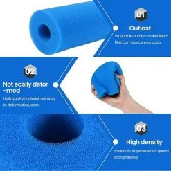 TANABATA Filtre De Piscine En Mousse, 2 Cartouche De Filtre éponge, Éponge Filtrante Type A, Filtre Éponge Cartouche Réutilisables Et Lavables, Pour Spa, Piscine, Jacuzzi -Accessoire Piscine 58385548 3