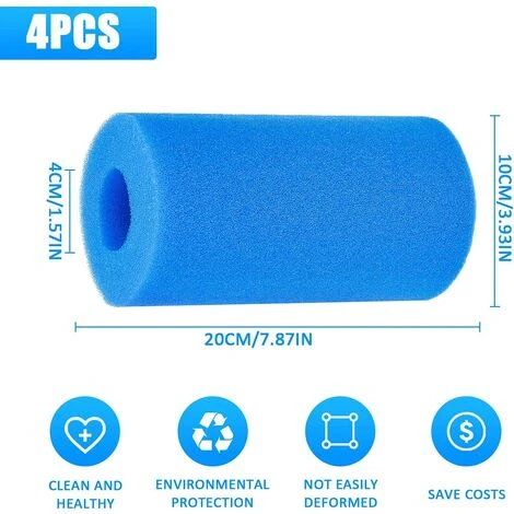 TANABATA Éponge Filtrante Type A 10*20cm,Mousse Pour Filtre Piscine Reutilisable 4 Pcs,Filtre Éponge Cartouche,Filtre De Piscine En Mousse,Réservoir De Poissons Filtre Éponge,Eponge De Filtre Pour Aquarium 2 TANABATA Éponge Filtrante Type A 10*20cm,Mousse Pour Filtre Piscine Reutilisable 4 Pcs,Filtre Éponge Cartouche,Filtre De Piscine En Mousse,Réservoir De Poissons Filtre Éponge,Eponge De Filtre Pour Aquarium – Image 2