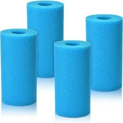 TANABATA 4 Pièces Éponge Filtrante Type A, Cartouche De Filtre En Mousse, Mousse Pour Filtre Piscine, Réutilisables Et Lavables, Filtre En Mousse Pour Spa, Piscine, Jacuzzi