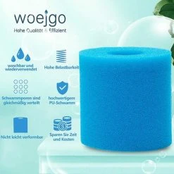 TANABATA 4 Filtres De Piscine En éponge De Type H - Cartouches Filtrantes Réutilisables Et Lavables - Pour Remplacement De Nettoyage Type H -Accessoire Piscine 58385553 2