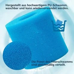 TANABATA 4 Filtres De Piscine En éponge De Type H - Cartouches Filtrantes Réutilisables Et Lavables - Pour Remplacement De Nettoyage Type H -Accessoire Piscine 58385553 3