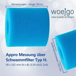 TANABATA 4 Filtres De Piscine En éponge De Type H - Cartouches Filtrantes Réutilisables Et Lavables - Pour Remplacement De Nettoyage Type H -Accessoire Piscine 58385553 5