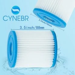 TANABATA Cartouche Filtre Piscine Type I Pour Bestway Pompe De Piscine, Filtre Cartouche Type I, 58093 Filtres Pour Filtre Gonflable De Piscine-Installation Facile-pour Le Nettoyage Des Tuyaux -Accessoire Piscine 58385556 5