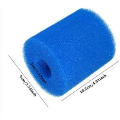 DONTODENT 4 Pièces Éponge Filtrante, Cartouche De Filtre En Mousse, Mousse Pour Filtre Piscine, Réutilisables Et Lavables, Filtre En Mousse - 93*30*102MM, Bleu -Accessoire Piscine 58635217 2
