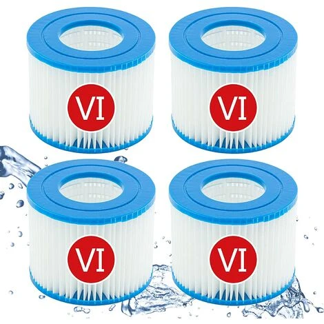 HIASDFLS Cartouches De Filtre Pour Piscine Type Vi Pour Bestway 58323, Taille Vi Spa Cartouche Filtre Pour Baignoire Pour Miami Pour Vegas, Pour Monaco-4Pcs 1 HIASDFLS Cartouches De Filtre Pour Piscine Type Vi Pour Bestway 58323, Taille Vi Spa Cartouche Filtre Pour Baignoire Pour Miami Pour Vegas, Pour Monaco-4Pcs