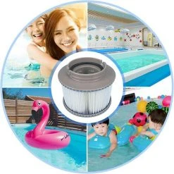 HIASDFLS Cartouches De Filtres De Piscine Pour Filtre Spa, Pompe À Cartouche Filtrante Pour Mspa Fd2089 Remplacement Des Filtres Pour Piscine, Traitement Hot Sub Et Spas-2 Pièces -Accessoire Piscine 58678402 3