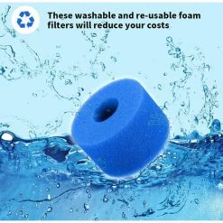 GDRHVFD 6Pcs Filtre Éponge, Éponge De Cartouche Filtrante, Éponge De Filtre De Piscine, Cartouche De Remplacement Lavable Réutilisable, Filtre D'Éponge De Filtre De Bain À Remous (6 Pièces 7.3X10.8) -Accessoire Piscine 58696776 4