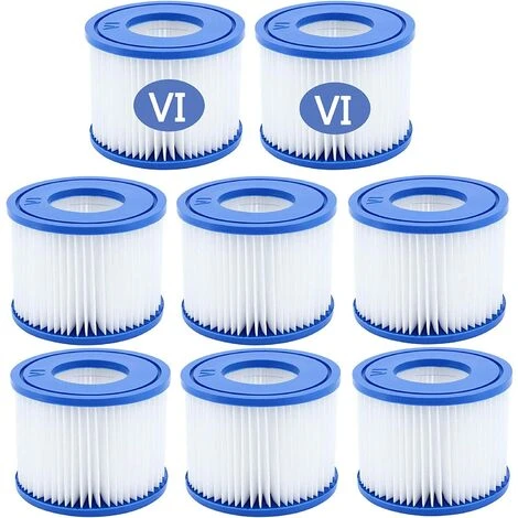 GDRHVFD 8Pcs Cartouches Filtrantes Pour Piscine De Type Vi Pour Bestway Taille 6-58323 1 GDRHVFD 8Pcs Cartouches Filtrantes Pour Piscine De Type Vi Pour Bestway Taille 6-58323