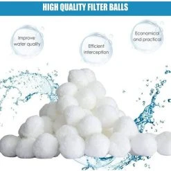 FVBJD Balles Filtrantes,Filtres De Piscine,Balles Filtrantes Piscine,Filtre Balls Balles De Filtration,Balles Filtrantes Réutilisables,Boule Filtrante,Outils De Nettoyage De Piscine Réutilisables（700g） -Accessoire Piscine 58754769 4