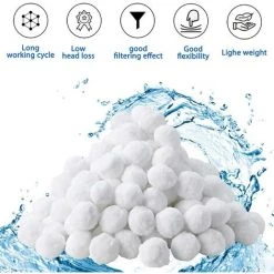 FVBJD Balles Filtrantes, Boules De Filtre De Piscine 700 G, Boules Filtrantes Remplace 25 Kg De Sable Filtrant, Accessoires De Système De Filtration, Pour Le Nettoyage De La Piscine, Pompe De Filtration -Accessoire Piscine 58754770 3