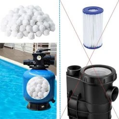 FVBJD Balles Filtrantes, Boules De Filtre De Piscine 700 G, Boules Filtrantes Remplace 25 Kg De Sable Filtrant, Accessoires De Système De Filtration, Pour Le Nettoyage De La Piscine, Pompe De Filtration -Accessoire Piscine 58754770 4
