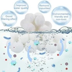 FVBJD 1300g Balles Filtrantes,Boules De Filtre De Piscine,Réutilisables,Média Filtre à Fibres Peut Remplacer 45 Kg Sable Quartz Piscine Filtres à Sable Filtrage De L'eau,Utilisées Dans Les Piscines 9 FVBJD 1300g Balles Filtrantes,Boules De Filtre De Piscine,Réutilisables,Média Filtre à Fibres Peut Remplacer 45 Kg Sable Quartz Piscine Filtres à Sable Filtrage De L'eau,Utilisées Dans Les Piscines -Accessoire Piscine 58754775 5