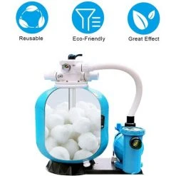 FVBJD 1400g Boules De Filtre De Piscine Équivalent à 50 Kg De Filtre à Sable, Balle Filtrante Piscine Convient à Divers Systèmes De Filtration De Piscine -Accessoire Piscine 58754776 5