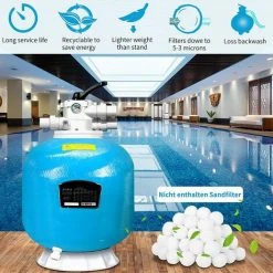 FVBJD 900g Boules De Filtre De Piscine Balles Filtrantes Balles De Filtration Filtre Balls Réutilisables Peut Remplacer 57 Kg Sable Filtrant Sable De Quartz,Convient Systèmes De Filtration -Accessoire Piscine 58754781 3