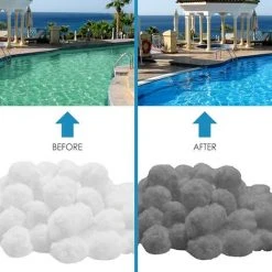 FVBJD Balles Filtrantes,Filtres De Piscine,Balles Filtrantes Piscine,Filtre Balls Balles De Filtration,Balles Filtrantes Réutilisables,Boule Filtrante,Outils De Nettoyage De Piscine Réutilisables（700g） -Accessoire Piscine 58754784 5