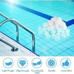 FVBJD Boules De Filtre De Piscine,Balles Filtrantes Piscine,Balle Filtrante Piscine,Piscine Filtres à Sable Filtrage,Balles Filtrantes Réutilisables,Filtre Pour Piscine. -Accessoire Piscine 58754785 5