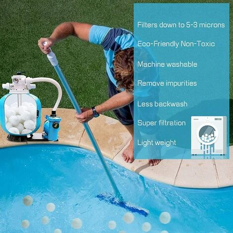 FVBJD Boules De Filtre De Piscine 700g,Balle Filtrante Piscine,Alternative Pour 25 Kg De Sable,Filtre Pour Système De Filtre à Sable,Boules De Filtre Réutilisables De Piscine,Filtrage De L'eau 5 FVBJD Boules De Filtre De Piscine 700g,Balle Filtrante Piscine,Alternative Pour 25 Kg De Sable,Filtre Pour Système De Filtre à Sable,Boules De Filtre Réutilisables De Piscine,Filtrage De L'eau – Image 5