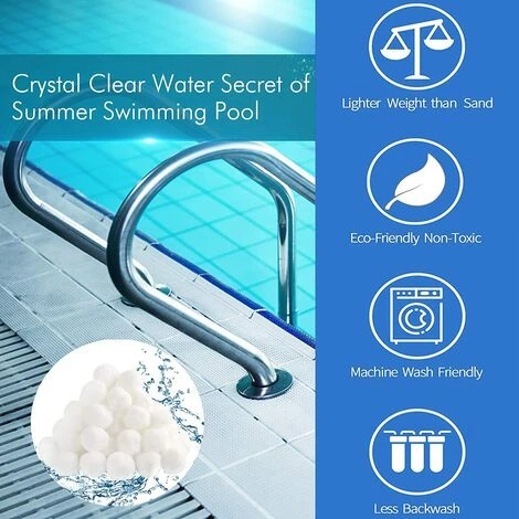 FVBJD 1400g Filtre Balls Balles De Filtration,Filtre Pour Piscine De Peut Remplacer 25 Kg Sable Filtrant Sable De Quartz,Convient à Divers Systèmes De Filtration Boules De Filtre De Piscine 5 FVBJD 1400g Filtre Balls Balles De Filtration,Filtre Pour Piscine De Peut Remplacer 25 Kg Sable Filtrant Sable De Quartz,Convient à Divers Systèmes De Filtration Boules De Filtre De Piscine – Image 5