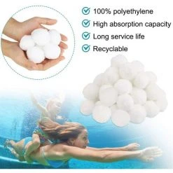 FVBJD Balles Filtrantes, Boules De Filtre De Piscine 700g, Alternative Pour 25kg De Sable Filtrant, Filtre Pour Piscine, Adaptent à Tous Les Filtres à Sable Ou Verre Existants, Bon Effet De Filtre -Accessoire Piscine 58754797 4