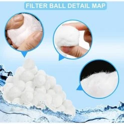 FVBJD Boules De Filtre De Piscine 700g Balles Filtrantes Alternative Pour 25 Kg De Sable, Filtrant Balles Média Filtre à Fibres Pour Piscine Filtres à Sable Filtrage De L'eau. -Accessoire Piscine 58754809 3