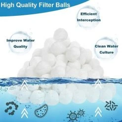 FVBJD Balles Filtrantes 700g, Balles Filtrantes Pour Piscine, Système De Filtration à Sable Alternative Pour 25 Kg De Sable Filtrant, Accessoires De Rechange Pour Filtre De Piscine, Pompe De Filtration -Accessoire Piscine 58754820 3