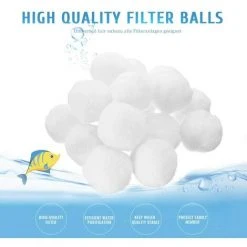 FVBJD 500g / 5.5L Boules De Filtre De Piscine, Balles Filtrantes,Média Filtre à Fibres Pour Piscine Filtres à Sable Filtrage De L'eau,Écologique, Léger Et Durable -Accessoire Piscine 58754824 2