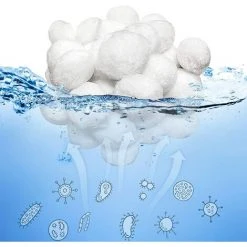 FVBJD Boules De Filtre De Piscine 700g Balles Filtrantes Alternative Pour 25 Kg De Sable, Filtrant Balles Média Filtre à Fibres Pour Piscine Filtres à Sable Filtrage De L'eau. -Accessoire Piscine 58754829 5