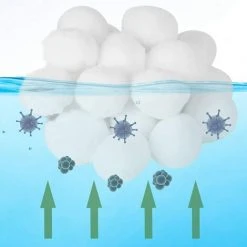 FVBJD Balle Filtrante Piscine,Balles Filtrantes,Boules De Filtre De Piscine, 700g Remplacent 25kg De Sable Filtrant,Convient Aux Grandes Piscines, Aquariums, Filtres De Piscine, Produits De Piscine (700G) -Accessoire Piscine 58754830 4