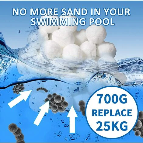 FVBJD Filtre Balls Balles De Filtration, Filtre Pour Piscine De 1400g Peut Remplacer 50kg Sable Filtrant, Convient à Divers Systèmes De Filtration Boules De Filtre De Piscine 2 FVBJD Filtre Balls Balles De Filtration, Filtre Pour Piscine De 1400g Peut Remplacer 50kg Sable Filtrant, Convient à Divers Systèmes De Filtration Boules De Filtre De Piscine – Image 2