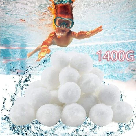 FVBJD Balles Filtrantes 1400g,Boules De Filtre Réutilisables De Piscine,Alternative Pour 50 Kg De Sable,Boules De Filtre De Piscine Pour Piscines Intérieure Et Extérieure,Média Filtre à Fibres Pour Piscine 1 FVBJD Balles Filtrantes 1400g,Boules De Filtre Réutilisables De Piscine,Alternative Pour 50 Kg De Sable,Boules De Filtre De Piscine Pour Piscines Intérieure Et Extérieure,Média Filtre à Fibres Pour Piscine
