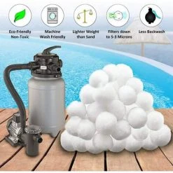 FVBJD 700g Filtre Balls Balles De Filtration,Filtre Pour Piscine De Peut Remplacer 25 Kg Sable Filtrant Sable De Quartz,Convient à Divers Systèmes De Filtration Boules De Filtre De Piscine -Accessoire Piscine 58754856 4