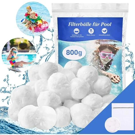 FVBJD Balle Filtrante Piscine,800g Balles Filtrantes Pour Systèmes De Filtre A Sable Piscine Remplacer 29kg De Sable Filtration Piscine,Convient Aux Systèmes De Filtration Pour Piscine 1 FVBJD Balle Filtrante Piscine,800g Balles Filtrantes Pour Systèmes De Filtre A Sable Piscine Remplacer 29kg De Sable Filtration Piscine,Convient Aux Systèmes De Filtration Pour Piscine