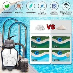 FVBJD Balle Filtrante Piscine,800g Balles Filtrantes Pour Systèmes De Filtre A Sable Piscine Remplacer 29kg De Sable Filtration Piscine,Convient Aux Systèmes De Filtration Pour Piscine 7 FVBJD Balle Filtrante Piscine,800g Balles Filtrantes Pour Systèmes De Filtre A Sable Piscine Remplacer 29kg De Sable Filtration Piscine,Convient Aux Systèmes De Filtration Pour Piscine -Accessoire Piscine 58754860 3