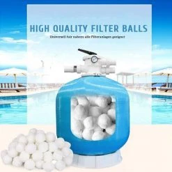 FVBJD 500g / 5.5L Boules De Filtre De Piscine, Balles Filtrantes,Média Filtre à Fibres Pour Piscine Filtres à Sable Filtrage De L'eau,Écologique, Léger Et Durable -Accessoire Piscine 58754861 3