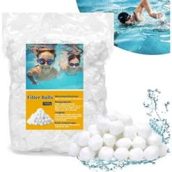 FVBJD 700g Filtre Balls Balles De Filtration,Filtre Pour Piscine De Peut Remplacer 25 Kg Sable Filtrant Sable De Quartz,Convient à Divers Systèmes De Filtration Boules De Filtre De Piscine -Accessoire Piscine 58754862 2