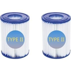 AOUGO Lot De 2 Cartouches De Filtre De Piscine De Type II – Compatible Avec Les Filtres Bestway 58094 – Accessoires De Filtre De Piscine Gonflable De Rechange Pour Spa