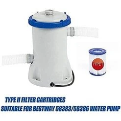 EINEMGELD Pour Bestway 58094 Lot De 4 Cartouches Filtrantes Pour Piscine Familiale Pour Bestway 58148/58117 Blanc/bleu -Accessoire Piscine 59433914 3