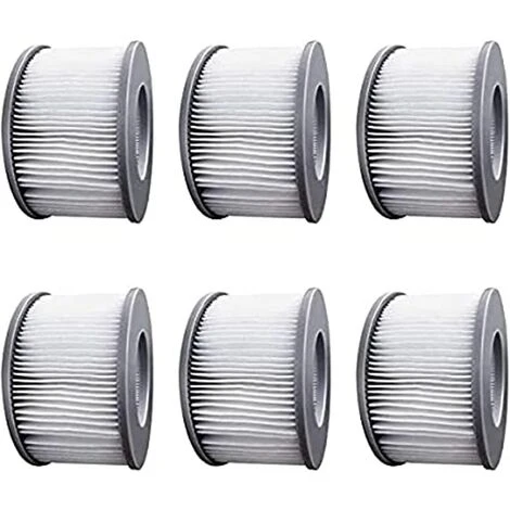 EINEMGELD Lot De 6 Filtres De Jacuzzi Pour Piscines Gonflables MSPA, Version Améliorée, Cartouche De Filtre Compatible Avec Tous Les Jacuzzi Actuels 1 EINEMGELD Lot De 6 Filtres De Jacuzzi Pour Piscines Gonflables MSPA, Version Améliorée, Cartouche De Filtre Compatible Avec Tous Les Jacuzzi Actuels