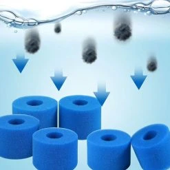 ZHUOXUAN Éponge Filtrante Type A, Lot De 4 Filtres De Piscine, Filtre Éponge Cartouche, Mousse Pour Filtre Piscine, Réutilisables Et Lavables, Pour Spa, Piscine -Accessoire Piscine 59617642 3