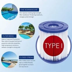 BENOBBY KIDS Lot De 4 Filtres Pour Type I Remplace Les Cartouches Filtrantes, Filtre Pompe Piscine , Accessoire Pour Le Nettoyage De La Piscine Pour -Accessoire Piscine 59761951 3