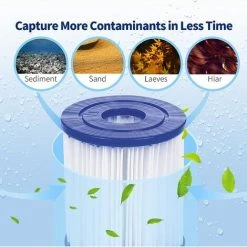 BENOBBY KIDS Lot De 4 Filtres Pour Type I Remplace Les Cartouches Filtrantes, Filtre Pompe Piscine , Accessoire Pour Le Nettoyage De La Piscine Pour -Accessoire Piscine 59761951 5