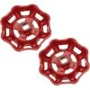 GALOZZOIT Volant De Vanne En Fer 2 Pièces Rouge 7x7mm Poignées De Partie Supérieure Pour Vanne D'arrêt Vanne à Siège D'angle Vanne à Siège Droit Vanne à Siège Tuyau D'eau