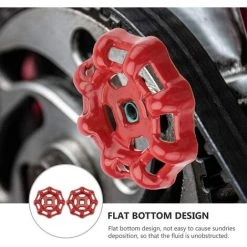 GALOZZOIT Volant De Vanne En Fer 2 Pièces Rouge 7x7mm Poignées De Partie Supérieure Pour Vanne D'arrêt Vanne à Siège D'angle Vanne à Siège Droit Vanne à Siège Tuyau D'eau -Accessoire Piscine 59853230 4
