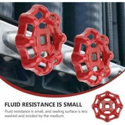 GALOZZOIT Volant De Vanne En Fer 2 Pièces Rouge 7x7mm Poignées De Partie Supérieure Pour Vanne D'arrêt Vanne à Siège D'angle Vanne à Siège Droit Vanne à Siège Tuyau D'eau -Accessoire Piscine 59853230 5