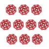 GALOZZOIT 10pcs Remplacement Porte Boule Volant Tuyau D'eau Robinet Fonte Arrêt Poignée Remplacement Extérieur Robinet Tuyau Métal Poignée 6 * 6 Mm Rouge