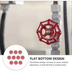 GALOZZOIT 10pcs Remplacement Porte Boule Volant Tuyau D'eau Robinet Fonte Arrêt Poignée Remplacement Extérieur Robinet Tuyau Métal Poignée 6 * 6 Mm Rouge -Accessoire Piscine 59853235 3