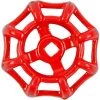 GALOZZOIT Vanne Volant En Fer Vanne à Boisseau Sphérique Vanne D'arrêt Robinet Tuyau D'eau Partie Supérieure Poignée 6x6mm 50g (rouge)